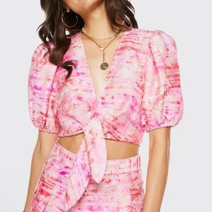 RAMY BROOK
Tammie Tie-Front Crop Top
